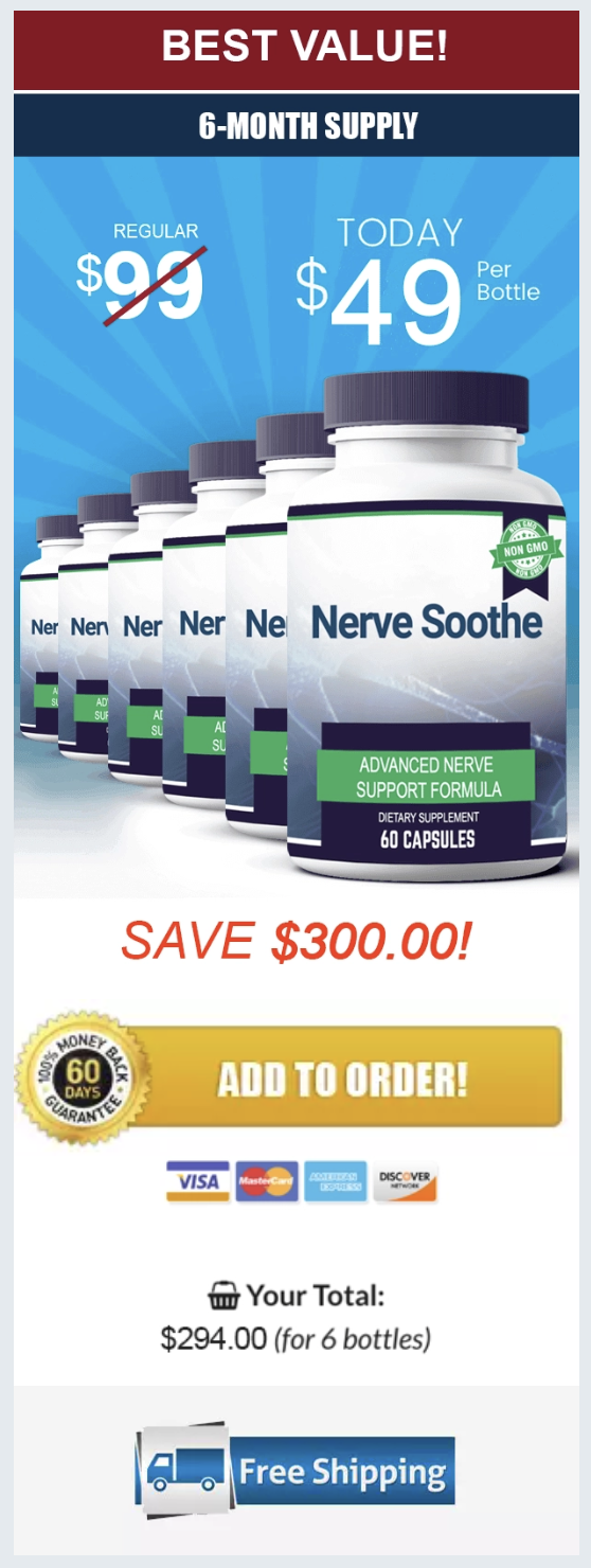 nerve soothe buy now 6 bottles
